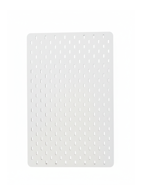 Design sans titre-17 Panneau Pegboard 36x56 cm en bois blanc pour rangement mural modulaire