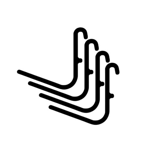 Z 1 Lot de Crochets Z Pegboard noirs à double ancrage pour panneau perforé