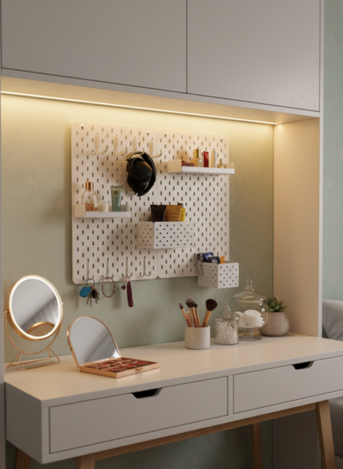 Pack Pegboard Pro avec deux panneaux perforés et 6 types d'accessoires de rangement complets